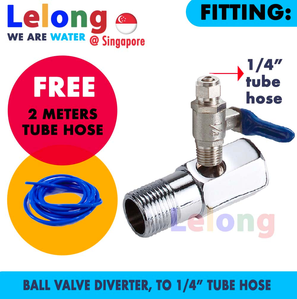 Ball valve adapter Feed Adapter to 1/4 inch tube hose